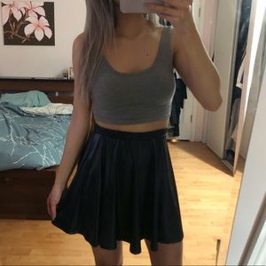 F21 Faux Leather Skater Skirt